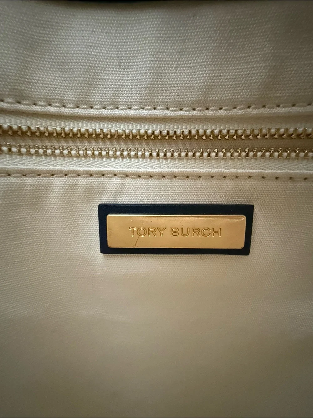 Tory Burch Miller Leather Bucket Tote – Navy Blue